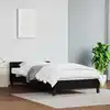 Image de vidaXL Cadre de lit avec tête de lit sans matelas noir 80x200 cm