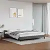 Image de vidaXL Cadre de lit avec tête de lit sans matelas gris 160x200 cm
