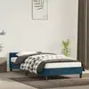 Image de vidaXL Cadre de lit sans matelas bleu foncé 80x200 cm velours