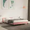 Image de vidaXL Cadre de lit et tête de lit sans matelas rose 140x190cm velours
