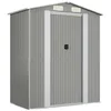 Image de vidaXL Abri de Jardin Gris Clair 192x108x223 cm Acier galvanisé, Rangement de Jardin pour Les Outils, Rangement pour Outils d'extérieur, abris à Outils
