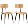 Image de vidaXL Lot de 2 chaises de salle à manger en bois massif manguier 44 x 40 x 80 cm