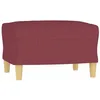 Image de Repose pied Rouge bordeaux 60x50x41 cm Tissu