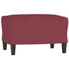 Image de vidaXL Repose-Pied Pouf de Chambre à Coucher Tabouret de Canapé Meuble de Salle de Séjour Maison Intérieur Rouge Bordeaux 60x50x41 cm Tissu