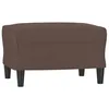 Image de Repose pied Marron 60x50x41 cm Similicuir