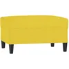 Image de vidaXL Repose-Pied Pouf de Chambre à Coucher Tabouret de Canapé Meuble de Salle de Séjour Maison Intérieur Jaune Clair 70x55x41 cm Tissu