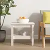Image de vidaXL Table basse blanche 45 x 45 x 40 cm Bois de pin massif