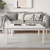 Image de vidaXL Table basse Blanc 100x100x40 cm Bois massif de pin