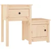 Image de vidaXL Table de Chevet Table de Nuit Armoire de Chevet Armoire de Lit Meuble de Chambre à Coucher 79,5x38x65,5 cm Bois de Pin Massif