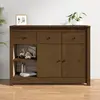 Image de vidaXL Buffet Marron miel 100x35x74 cm Bois massif de pin