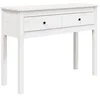Image de Table console Blanc 100x35x75 cm Bois massif de pin