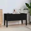 Image de vidaXL Table basse Noir 102x49x55 cm Bois massif de pin