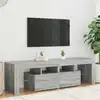 Image de vidaXL Meuble TV avec lumières LED Sonoma gris 140x36,5x40 cm