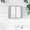 Image de vidaXL Armoire à miroir LED Sonoma gris 60x12x45 cm Bois d'ingénierie