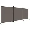 Image de vidaXL Cloison de Séparation 3 Panneaux Séparateur de Pièce Pliable Diviseur Écran d'Intimité Paravent Décoration Salon Anthracite 525x180 cm Tissu