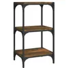 Image de vidaXL Libreria rovere fumo 40x33x70,5cm Legno Multistrato e Acciaio