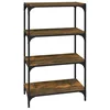 Image de vidaXL Bibliothèque Chêne fumé 60x33x100 cm Bois d'ingénierie, étagère à Livres, étagère, étagère d'affichage, bibliothèque, étagère de Rangement
