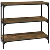 Image de Libreria rovere fumo 80x33x70,5 cm Legno Multistrato e Acciaio