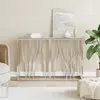 Image de vidaXL Table console argenté 110x30x70 cm acier inoxydable et verre