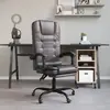 Image de vidaXL Fauteuil de massage inclinable de bureau Gris Similicuir
