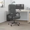 Image de vidaXL Fauteuil de massage inclinable de bureau Gris foncé Tissu