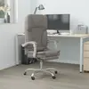 Image de vidaXL Fauteuil de massage inclinable de bureau Taupe Tissu