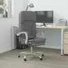 Image de vidaXL Fauteuil de massage inclinable de bureau Gris foncé Tissu