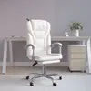 Image de vidaXL Fauteuil inclinable de bureau Blanc Similicuir