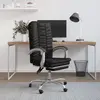 Image de vidaXL Fauteuil inclinable de bureau Noir Similicuir