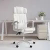 Image de vidaXL Fauteuil de massage inclinable de bureau Blanc Similicuir