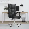 Image de vidaXL Fauteuil inclinable de bureau Noir Similicuir
