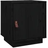 Image de Table de chevet Noir 40x34x45 cm Bois de pin massif