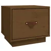 Image de vidaXL Table de Chevet Table de Nuit Armoire de Chevet Armoire de Lit avec Rangement Chambre à Coucher Marron Miel 40x34x35 cm Bois de Pin Solide