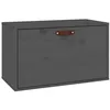 Image de vidaXL Armoire Murale Armoire Suspendue Centre de Divertissement Flottante Salon Salle de Séjour Intérieur Gris 60x30x35 cm Bois de Pin Massif