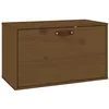 Image de Armoire murale Marron miel 60x30x35 cm Bois de pin massif