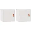 Image de Armoires murales 2 pcs Blanc 31,5x30x30 cm Bois de pin massif