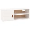 Image de vidaXL Armoire Murale Armoire Suspendue Centre de Divertissement Flottante Salon Salle de Séjour Intérieur Blanc 80x30x30 cm Bois de Pin Massif