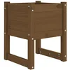 Image de vidaXL Jardinière Pot de Fleurs de Jardin Bac à Fleurs Lit Surélevé Terrasse Balcon Patio Extérieur Marron Miel 40x40x52,5 cm Bois Massif de Pin