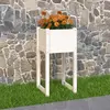 Image de vidaXL Jardinière Blanc 40x40x81 cm Bois massif de pin