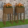 Image de vidaXL Jardinières 2 pcs Marron miel 40x40x81 cm Bois massif de pin