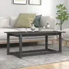 Image de vidaXL Table basse Gris 110x55x45 cm Bois massif de pin