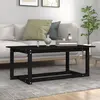 Image de vidaXL Table basse Noir 110x55x45 cm Bois massif de pin