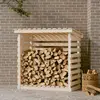 Image de vidaXL Support pour bois de chauffage 108x73x108 cm Bois de pin