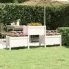Image de vidaXL Jardinière Blanc 178,5x44x75 cm Bois massif de pin