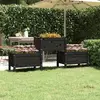 Image de vidaXL Jardinière Noir 178,5x44x75 cm Bois massif de pin