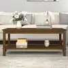 Image de vidaXL Table basse Marron miel 110x55x45 cm Bois massif de pin