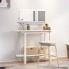 Image de vidaXL Table console Blanc 110x40x80 cm Bois massif de pin