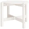 Image de Table basse Blanc Ø 62,5x45 cm Bois massif de pin