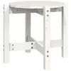 Image de Table basse Blanc Ø 52,5x45 cm Bois massif de pin