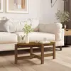Image de vidaXL Table basse Marron miel 87x48x35 cm Bois massif de pin
